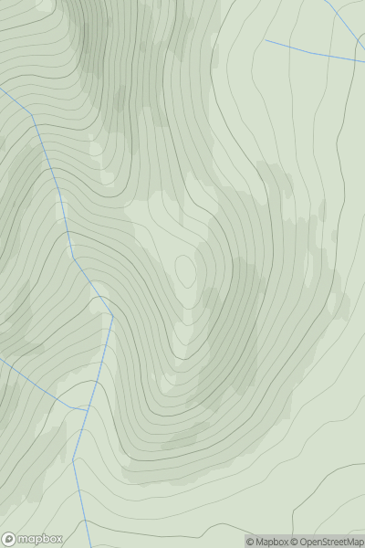 Thumbnail image for Carn Fiaclach [Cairngorms] [NO103969] showing contour plot for surrounding peak
